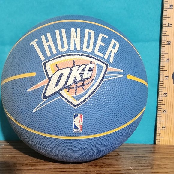 Blue/Yellow OKC Thunder 7.5 Inch Basketball - Picture 1 of 1